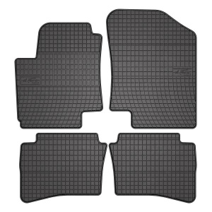 Set 5 covorase auto HYUNDAI i20 I (PB, PBT) din 2013-2022, cu covoras tunel median, presuri auto din cauciuc, 4x Stickere auto cu HYUNDAI - Img 3