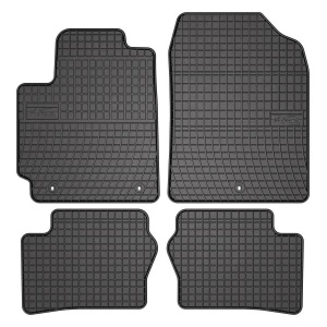 Set 5 covorase auto KIA PICANTO III (JA) din 2012-2018, cu covoras tunel median, presuri auto din cauciuc, 4x Stickere auto cu KIA - Img 3