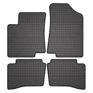 Set 5 covorase auto KIA RIO III (UB) din 2010-2016, cu covoras tunel median, presuri auto din cauciuc, 4x Stickere auto cu KIA - Img 3