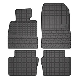 Set 5 covorase auto MAZDA 2 Hatchback (DL, DJ) din 2016-2020, cu covoras tunel median, presuri auto din cauciuc, 4x Stickere auto cu MAZDA - Img 3