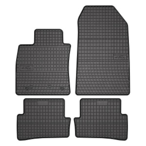 Set 5 covorase auto RENAULT CLIO IV (BH_) din 2015-2020, cu covoras tunel median, presuri auto din cauciuc, 4x Stickere auto cu RENAULT - Img 3