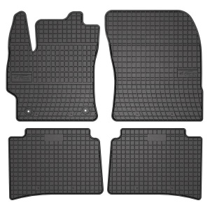 Set 5 covorase auto TOYOTA COROLLA Saloon (_E21_) din 2014-2018, cu covoras tunel median, presuri auto din cauciuc, 4x Stickere auto cu TOYOTA - Img 3