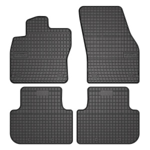 Set 5 covorase auto Volkswagen TIGUAN (5N_) din 2004-2009, cu covoras tunel median, presuri auto din cauciuc, 4x Stickere auto cu Volkswagen - Img 3