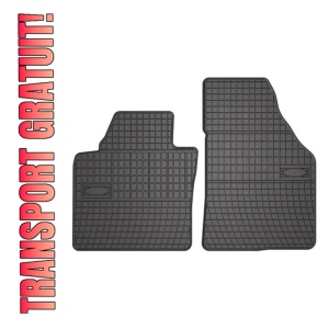 Set 5 covorase auto Volkswagen TOURAN (1T3) din 2014-2021, cu covoras tunel median, presuri auto din cauciuc, 4x Stickere auto cu Volkswagen