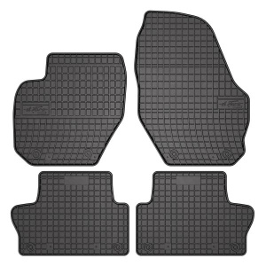 Set 5 covorase auto VOLVO XC60 I SUV (156) din 2018-2020, cu covoras tunel median, presuri auto din cauciuc, 4x Stickere auto cu VOLVO - Img 3