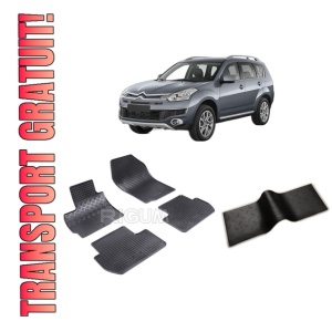 Set 5 covorase CITROEN C-CROSSER din 03.2007-08.2012, cu covoras tunel median, CAROSERIE SUV, Presuri cauciuc 100%, compatibil cu autoturismul CITROEN C-CROSSER, Rigum