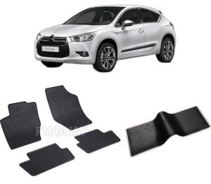 Set 5 covorase CITROEN DS 4 CROSSBACK din 11.2015-06.2018, cu covoras tunel median, CAROSERIE HATCHBACK, Presuri cauciuc 100%, compatibil cu autoturismul CITROEN DS 4 CROSSBACK, Rigum - Img 2