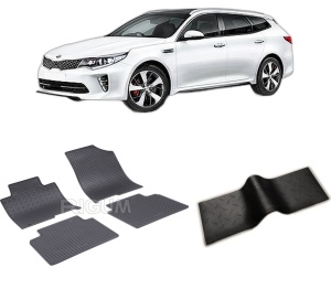 Set 5 covorase KIA OPTIMA IV din 09.2016-12.2020, cu covoras tunel median, CAROSERIE COMBI, Presuri cauciuc 100%, compatibil cu autoturismul KIA OPTIMA IV, Rigum - Img 2