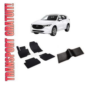 Set 5 covorase MAZDA CX -5 (KF) FACELIFT din 2022-PREZENT, cu covoras tunel median, CAROSERIE SUV, Presuri cauciuc 100%, compatibil cu autoturismul MAZDA CX -5 (KF) FACELIFT, Rigum