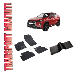 Set 5 covorase MITSUBISHI ECLIPSE CROSS din 01.2018-PREZENT, cu covoras tunel median, CAROSERIE SUV, Presuri cauciuc 100%, compatibil cu autoturismul MITSUBISHI ECLIPSE CROSS, Rigum