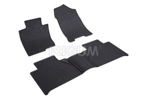 Set 5 covorase NISSAN NAVARA din 01.2016-2022, cu covoras tunel median, CAROSERIE PICK-UP, Presuri cauciuc 100%, compatibil cu autoturismul NISSAN NAVARA, Rigum - Img 3