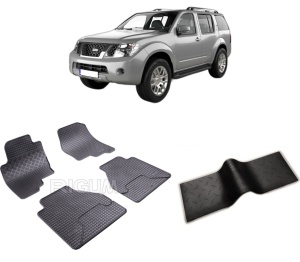 Set 5 covorase NISSAN PATHFINDER din 2005-2010, cu covoras tunel median, CAROSERIE SUV, Presuri cauciuc 100%, compatibil cu autoturismul NISSAN PATHFINDER, Rigum - Img 2
