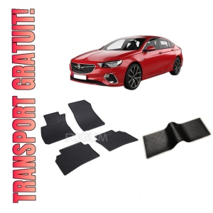 Set 5 covorase OPEL INSIGNIA B din 06.2017-PREZENT, cu covoras tunel median, CAROSERIE HATCHBACK, Presuri cauciuc 100%, compatibil cu autoturismul OPEL INSIGNIA B, Rigum