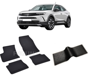 Set 5 covorase OPEL MOKKA -E B din 02.2021-PREZENT, cu covoras tunel median, CAROSERIE SUV, Presuri cauciuc 100%, compatibil cu autoturismul OPEL MOKKA -E B, Rigum - Img 2