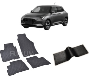 Set 5 covorase SUZUKI SWIFT AOL din 2024-PREZENT, cu covoras tunel median, CAROSERIE HATCHBACK, Presuri cauciuc 100%, compatibil cu autoturismul SUZUKI SWIFT AOL, Rigum - Img 2