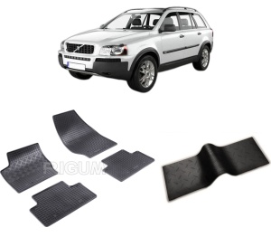 Set 5 covorase VOLVO XC 90 I din 2002-04.2015, cu covoras tunel median, CAROSERIE SUV, Presuri cauciuc 100%, compatibil cu autoturismul VOLVO XC 90 I, Rigum - Img 2