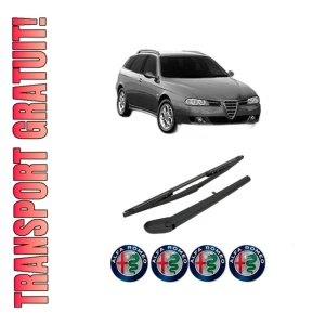 Set brat stergator spate cu lamela pentru ALFA ROMEO 156 Sportwagon (932_) din 1997-2006, pentru spate, din cauciuc siliconat rezistent, 4 stickere auto ALFA ROMEO
