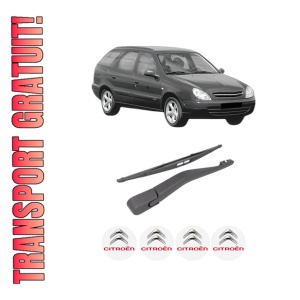 Set brat stergator spate cu lamela pentru CITROEN XSARA Break (N2) din 1997-2005, pentru spate, din cauciuc siliconat rezistent, 4 stickere auto CITROEN