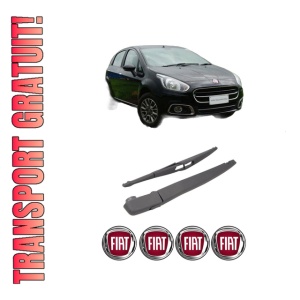 Set brat stergator spate cu lamela pentru FIAT PUNTO EVO (199_) din 2008-2012, pentru spate, din cauciuc siliconat rezistent, 4 stickere auto FIAT