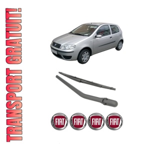 Set brat stergator spate cu lamela pentru FIAT PUNTO Hatchback Van (188_) din 2000-2009, pentru spate, din cauciuc siliconat rezistent, 4 stickere auto FIAT