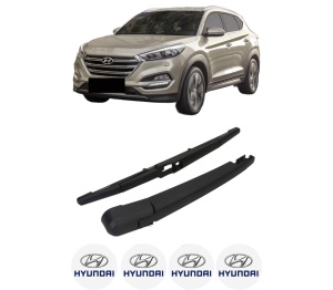 Set brat stergator spate cu lamela pentru HYUNDAI TUCSON (TL, TLE) din 2015-2023, pentru spate, din cauciuc siliconat rezistent, 4 stickere auto HYUNDAI v1803