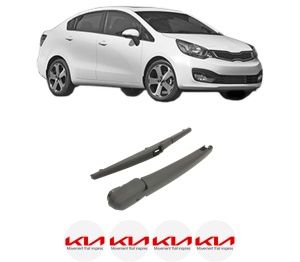 Set brat stergator spate cu lamela pentru KIA RIO III Saloon (UB) din 2011-2017, pentru spate, din cauciuc siliconat rezistent, 4 stickere auto KIA v1738