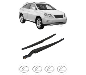 Set brat stergator spate cu lamela pentru LEXUS RX (_L1_) din 2008-2015, pentru spate, din cauciuc siliconat rezistent, 4 stickere auto LEXUS v1564