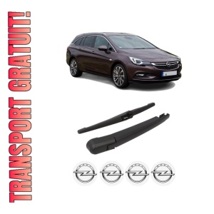 Set brat stergator spate cu lamela pentru OPEL ASTRA K Sports Tourer (B16) din 2015-2022, pentru spate, din cauciuc siliconat rezistent, 4 stickere auto OPEL