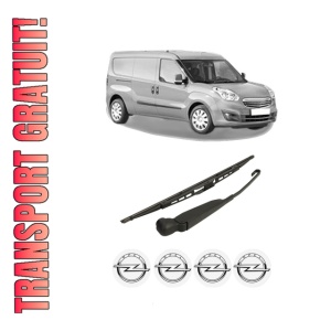Set brat stergator spate cu lamela pentru OPEL COMBO Box Body/MPV (X12) din 2012, pentru spate, din cauciuc siliconat rezistent, 4 stickere auto OPEL