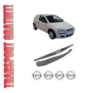 Set brat stergator spate cu lamela pentru OPEL CORSA C Hatchback Van (X01) din 2000-2012, pentru spate, din cauciuc siliconat rezistent, 4 stickere auto OPEL