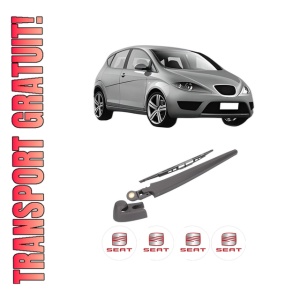 Set brat stergator spate cu lamela pentru SEAT ALTEA (5P1) din 2004-2015, pentru spate, din cauciuc siliconat rezistent, 4 stickere auto SEAT