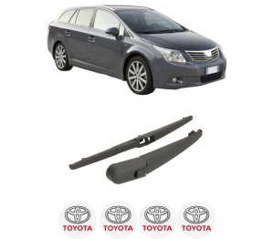 Set brat stergator spate cu lamela pentru TOYOTA AVENSIS Estate (_T27_) din 2008-2018, pentru spate, din cauciuc siliconat rezistent, 4 stickere auto TOYOTA v264