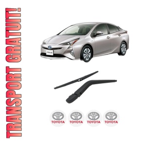 Set brat stergator spate cu lamela pentru TOYOTA PRIUS (_W5_) din 2015-2022, pentru spate, din cauciuc siliconat rezistent, 4 stickere auto TOYOTA
