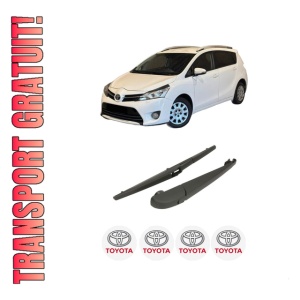 Set brat stergator spate cu lamela pentru TOYOTA VERSO (_R2_) din 2009-2018, pentru spate, din cauciuc siliconat rezistent, 4 stickere auto TOYOTA