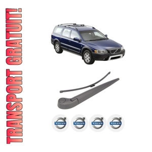 Set brat stergator spate cu lamela pentru VOLVO XC70 II (136) din 2007-2016, pentru spate, din cauciuc siliconat rezistent, 4 stickere auto VOLVO