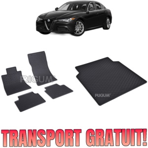 Set Covorase Auto Si Tavita Portbagaj ALFA ROMEO GIULIA din 06.2016 - 2019, caroserie sedan, 4X4