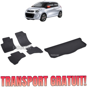 Set Covorase Auto Si Tavita Portbagaj CITROEN C1 II din 07.2014 - 11.2021, caroserie hatchback,
