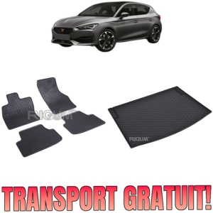 Set Covorase Auto Si Tavita Portbagaj CUPRA LEON din 10.2020 - 2026, caroserie hatchback, PORTBAGAJ INFERIOR SI SUPERIOR