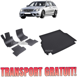 Set Covorase Auto Si Tavita Portbagaj MERCEDES C-CLASS W204 din 12.2007 - 09.2014, caroserie combi,