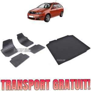 Set Covorase Auto Si Tavita Portbagaj SKODA FABIA II din 03.2007 - 10.2014, caroserie combi,
