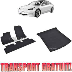 Set Covorase Auto Si Tavita Portbagaj TESLA MODEL 3 din 07.2017 - 2026, caroserie sedan, PORTBAGAJ SPATE