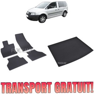 Set Covorase Auto Si Tavita Portbagaj VOLKSWAGEN CADDY din 11.2020 - 2026, caroserie van 5 locuri, 5 LOCURI