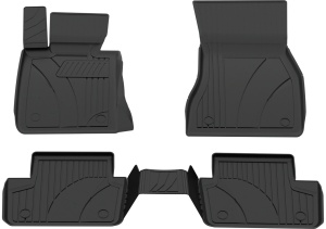 Set covorase BMW Seria 5 G31 din 2017 - 2023, covorase presuri tavita auto, cu tunel median intermediar din cauciuc thermoplastic, 4 Stickere auto cu BMW - Img 3