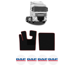 Set covorase Camion Tir DAF XF 105 din 2005-2013, Auto, 4x Stickere auto cu DAF