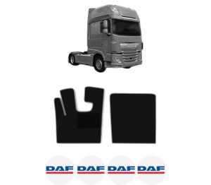 Set covorase Camion Tir DAF XF 106 din 2012-2017, Auto, 4x Stickere auto cu DAF