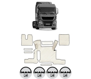 Set covorase Camion Tir MAN TGX I din 2006-2021, Auto, 4x Stickere auto cu MAN