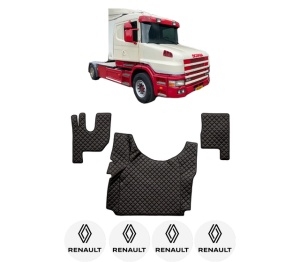 Set covorase Camion Tir RENAULT TRUCKS T din 2004-2023, Auto, 4x Stickere auto cu RENAULT TRUCKS