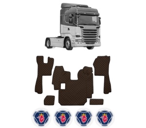 Set covorase Camion Tir SCANIA R I din 2004-2019, Auto, 4x Stickere auto cu SCANIA