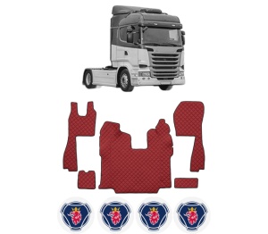 Set covorase Camion Tir SCANIA R I din 2004-2019, Auto, 4x Stickere auto cu SCANIA