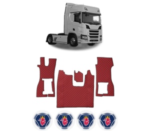 Set covorase Camion Tir SCANIA R II din 2016-2024, Auto, 4x Stickere auto cu SCANIA
